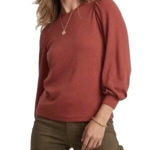 Marine Layer Women's Size Small Puff Sleeve Ribbed Shirt